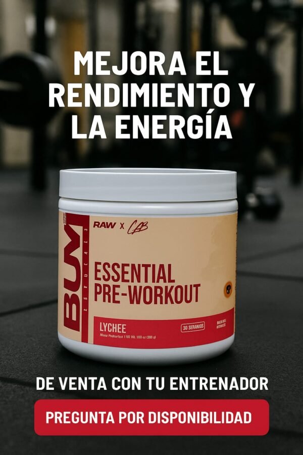 Preentreno Carlos Belcas ⚡ Essential Pre-Workout – Sabor Lychee 🍒